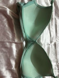 Mint Green Ribbed Bra