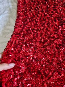 Red Heavy Sequined Dress