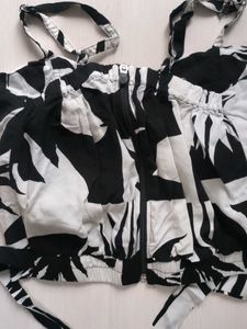 Floral Print Tie Top Padded