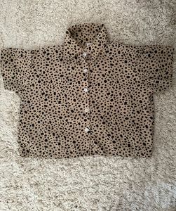Vera Moda Tan And Black Print Shirt