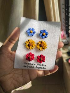 Sunflower Stud Earrings Set 🌻