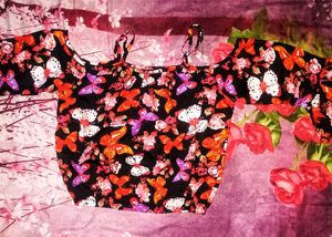 Butterfly Print Crop Top