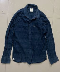 Wrogn Blue Striped Shirt Large