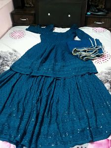 Chickin Kadai Embroidered Anarkali Three Piece Set