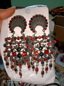 Black &amp; Red Earrings❣️