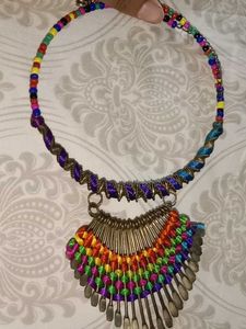 Rainbow Beaded Necklace
