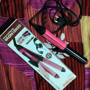 Pink Hair Curler and straightener