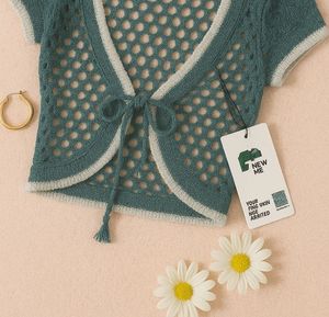 NEWME - Teal Crochet Bolero Cardigan 💚🌴🥑🐢🥝🧤