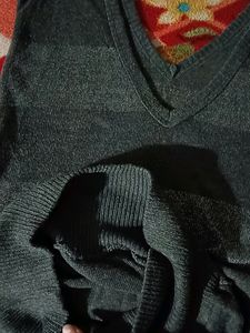Madness Grey Deep V Neck Winter Top