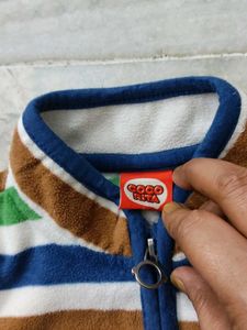 Cute Striped Fleece Jacket