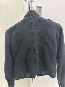 Thrifted Black Military Style Cropped Jacket