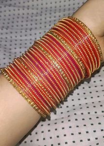 Pink & Gold Bangle Set
