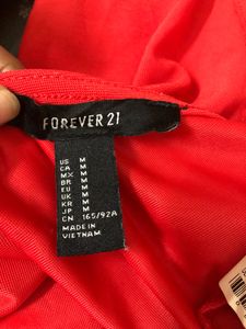 Forever 21 Red Sleeveless Jumpsuit
