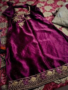 Purple Embroidered Dress