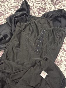 Black Long Sleeve Mini Dress