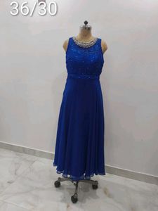 Fixed Price Elegant Blue Ethnic Gown