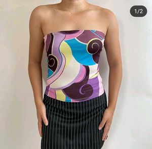 Patterned Bandeau Top