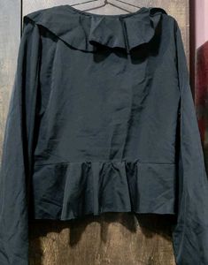 Black Tie-up Shrug (Jacket) Top