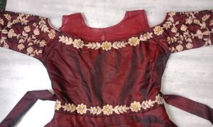 Elegant Maroon Ethnic Gown