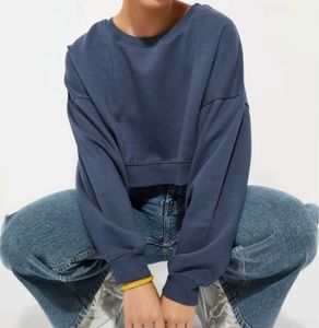 Blue Cropped Sweatshirt