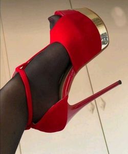 Red Platform Heels