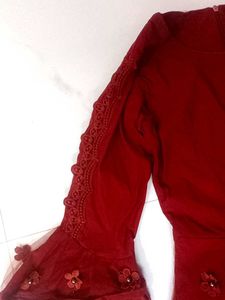 Burgundy Flowy Dress