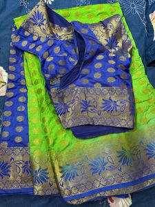 Green & Blue Saree