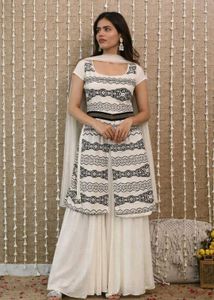 Elegant White & Blue gown