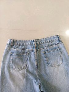 URBANIC RIPPED WIDE LEG JEANS