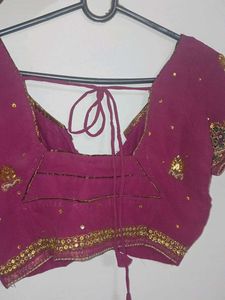 Elegant Pink Embroidered Saree