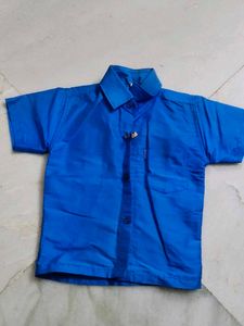 Boy's Blue Button-Down Shirt