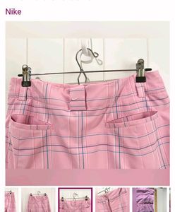 Nike Pink Plaid Mini Skirt
