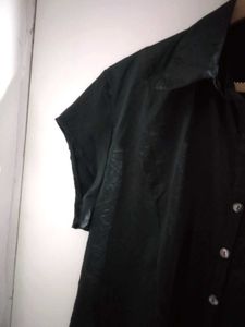 Beautiful Black Satin Shirt