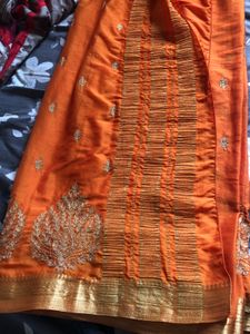 Elegant Orange Saree