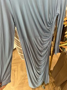 Shein Elegant Blue-Grey Maxi Dress