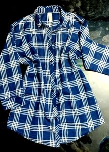 Diya Branded New Checks Shirt Navy Blue