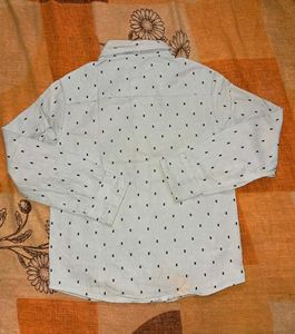 Boys' Light Blue Patterned Shirt