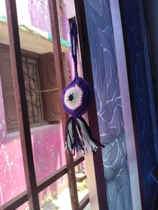 Crochet Evil Eye Wall Hanging