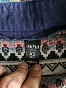 Patterned Button-Up Skirt