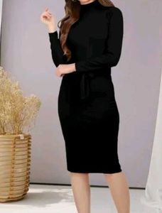 Elegant Black Midi Dress