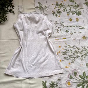 Gap 1989 Polka Dot Tank Top Lace Details