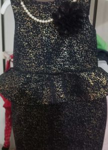 Sparkling Nevy Blue &amp; Gold Party Dress