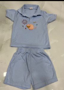 Blue Tshirt And Shorts set