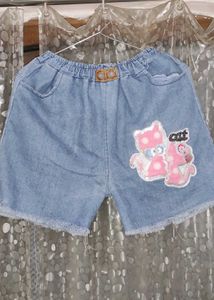 New Blue Cute Denim Shorts For Girls
