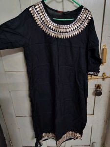 Gotta Patti Black Kurta