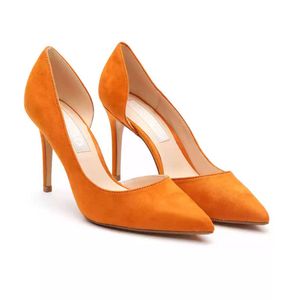MANGO Suede Solid Pump Heels