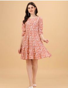 Floral Print Tiered Dress