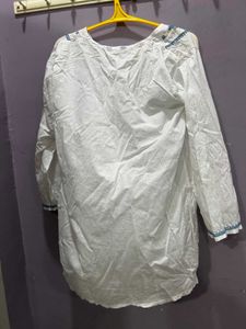 White Embroidered Top