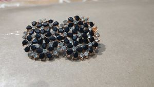 Black Stone Stud Earrings