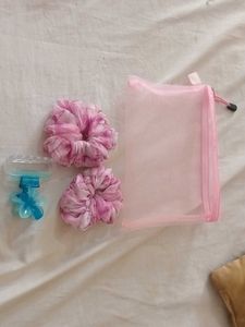 Chic Scrunchies & Pouch Set